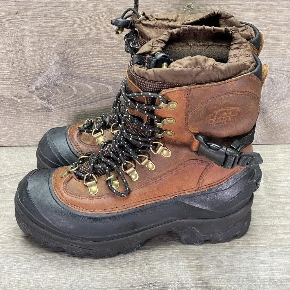 Sorel Boots Mens Size‎ 7 Brown Leather Insulated Waterproof Winter Snow Hiking
